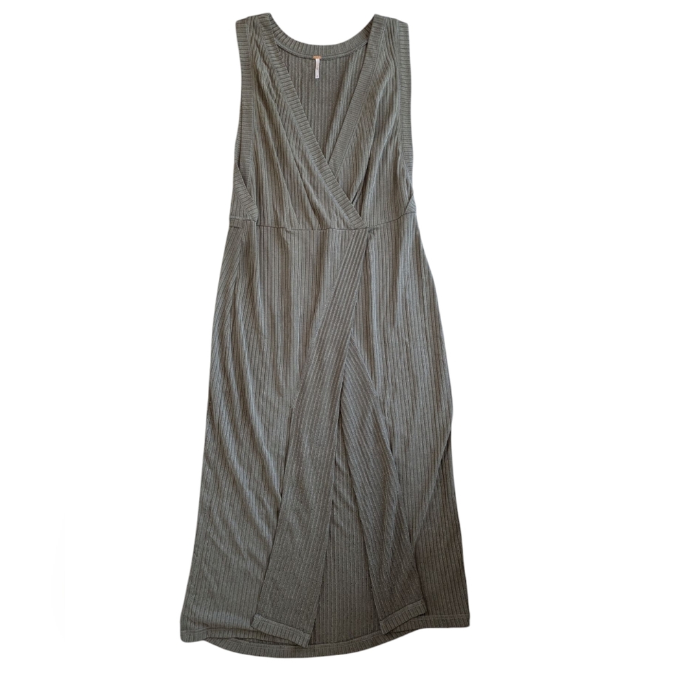 Green Free People Dress Large Faux wrap
